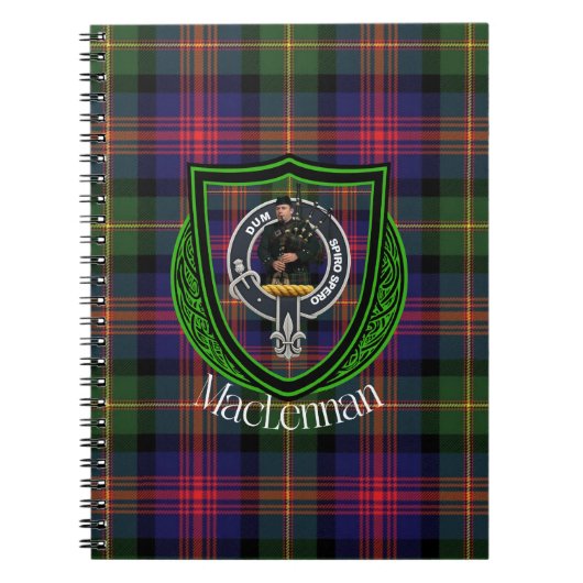 MacLennan Scottish Clan Tartan & Crest Notizblock (Vorderseite)