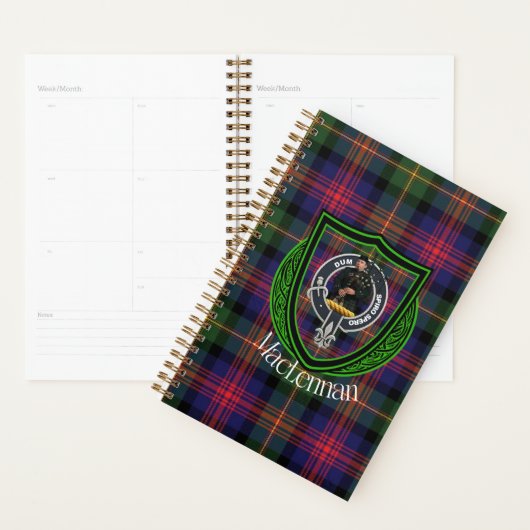 MacLennan Scottish Clan Tartan & Crest Planer (Anzeige)