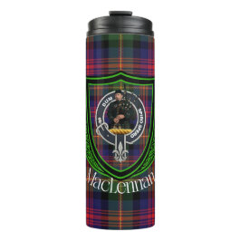 MacLennan Scottish Clan Tartan & Crest Thermosbecher