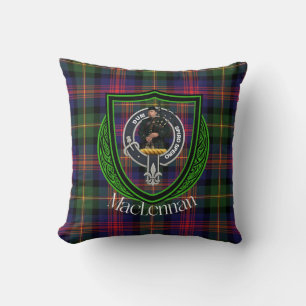 MacLennan Scottish Clan Tartan & Wappen Kissen