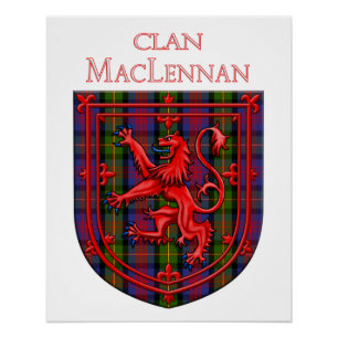 MacLennan Tartan Scottish Kariert Lion Rampant Poster