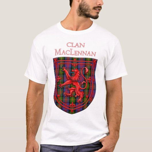 MacLennan Tartan Scottish Kariert Lion Rampant T-Shirt (Vorderseite)