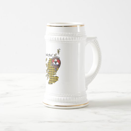 MacLeod Clan Abzeichen Stein Bierglas (VorderseiteRechts)