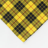 MacLeod Clan Bright Yellow and Black Tartan Fleecedecke (Ecke)