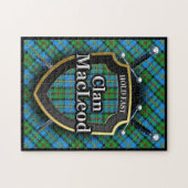 MacLeod Clan Harris Tartan Schwerter und Shield Puzzle (Horizontal)