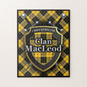 MacLeod Clan Lewis Tartan Schwerter und Shield Puzzle (Vertikal)