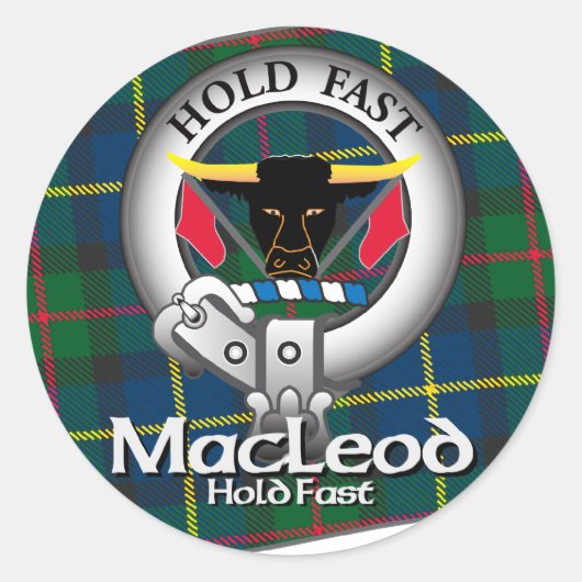 MacLeod Clan Runder Aufkleber (Vorderseite)
