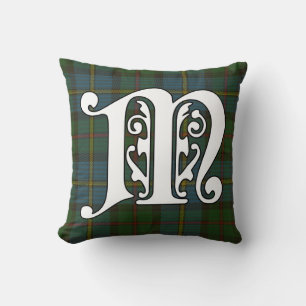 MacLeod Clan Tartan Monogram Kissen