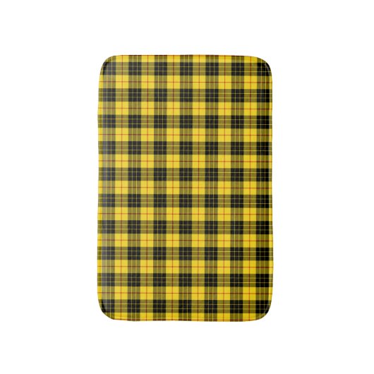 MacLeod Clan Yellow und Black Scottish Tartan Badematte (Vorderseite Vertikal)
