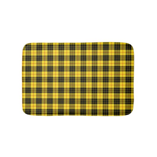 MacLeod Clan Yellow und Black Scottish Tartan Badematte (Vorderseite)