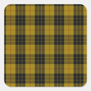 MacLeod ClanTartan (alias "lautes MacLeod") Quadratischer Aufkleber