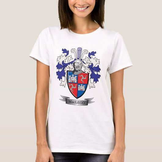 MacLeod Familienwappen-Wappen T-Shirt (Vorderseite)
