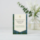 MacLeod Kariert Wedding Enclosure Card Begleitkarte (Stehend Vorderseite)