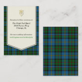 MacLeod Kariert Wedding Enclosure Card Begleitkarte (Vorne/Hinten)