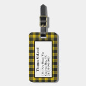 MacLeod Kleidertartan-karierter Gepäck-Umbau Gepäckanhänger (Vorderseite vertikal)