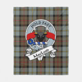 MacLeod of Harris Weathered Clan Abzeichen Tartan  Fleecedecke (Vorderseite)
