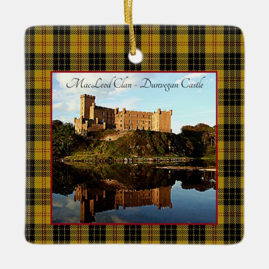 MacLeod Scottish Clan Castle Tartan Xmas Keramikornament (Vorderseite)