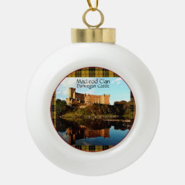 MacLeod Scottish Clan Dunvegan Castle Tartan Xmas Keramik Kugel-Ornament