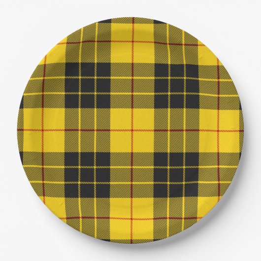 MacLeod Scottish Clan Tartan Kariertes Muster Pappteller (Vorderseite)
