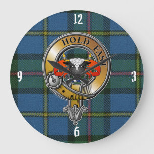 MacLeod Tartan & Abzeichen Große Wanduhr