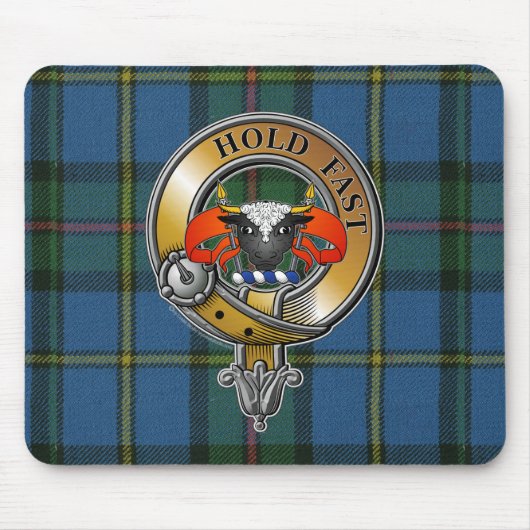 MacLeod Tartan & Abzeichen Mousepad (Vorne)