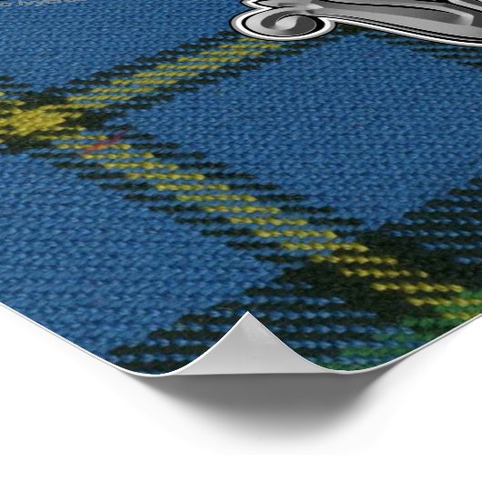 MacLeod Tartan & Abzeichen Poster (Ecke)