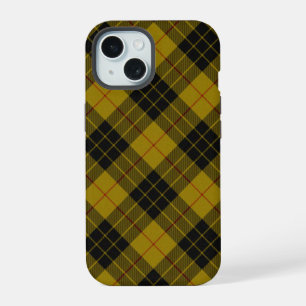 MacLeod-Tartan gelb-schwarzes Karo iPhone 15 Hülle