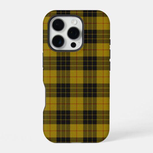 MacLeod-Tartan gelb-schwarzes Karo iPhone Hülle (Rückseite)