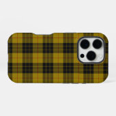 MacLeod-Tartan gelb-schwarzes Karo iPhone Hülle (Rückseite (Horizontal))