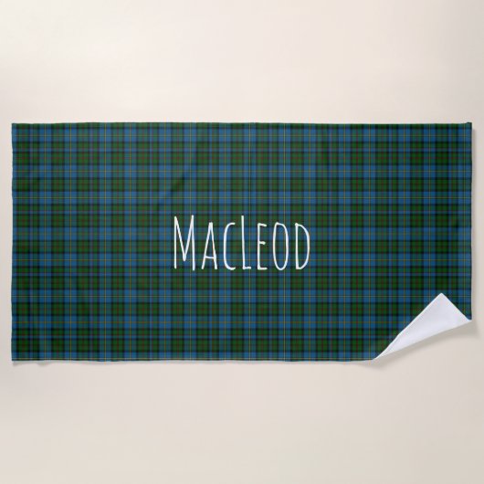 MacLeod Tartan Kariert Beach Handtuch (Vorderseite)
