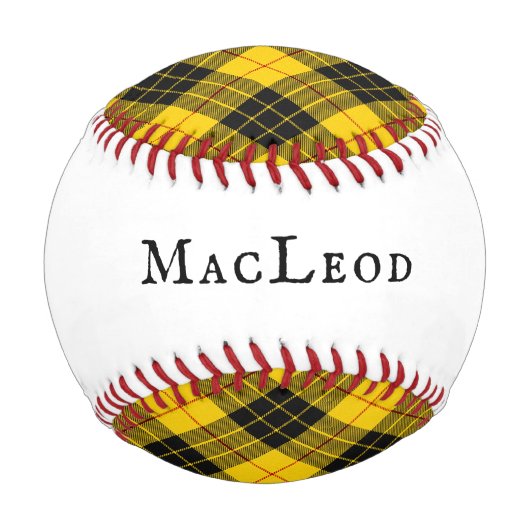 MacLeod Tartan Kariert Clan Scottish Baseball (Rückseite)