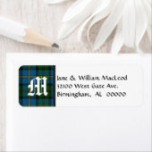 MacLeod Tartan Karierte Monogram Address Labels (Insitu)