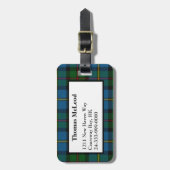 MacLeod Tartan-karierter Gepäck-Umbau Gepäckanhänger (Vorderseite vertikal)
