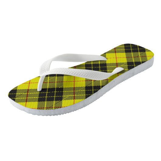 MacLeod-Tartan-Muster Badesandalen (Schrägansicht)