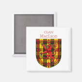 MacLeod Tartan Scottish Kariert Lion Rampant Magnet (Vorderseite/Rückseite)
