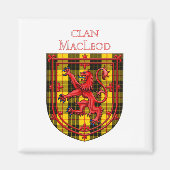MacLeod Tartan Scottish Kariert Lion Rampant Magnet (Vorne)