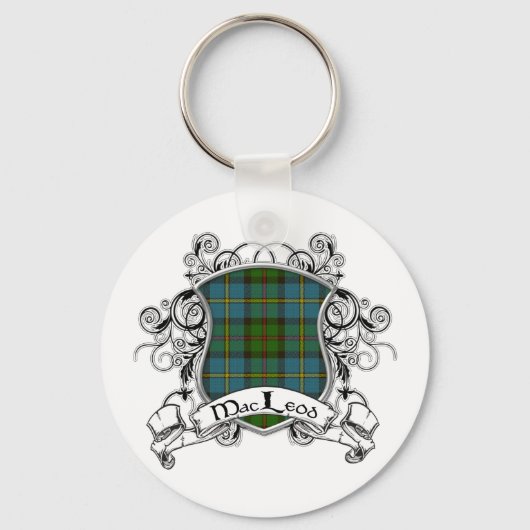 MacLeod Tartan Shield Schlüsselanhänger (Vorderseite)