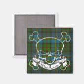 MacLeod Tartan Skull Magnet (Vorderseite/Rückseite)