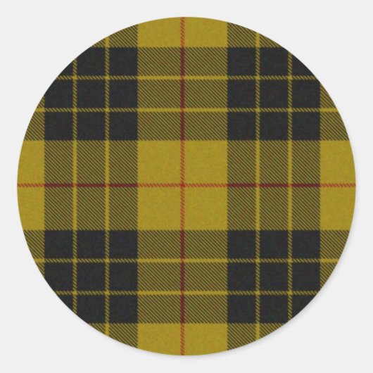 MacLeod Tarttan kariert Runder Aufkleber (Vorderseite)