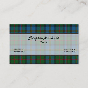 MacLeod Traditional Tartan Kariert Custom Visitenkarte