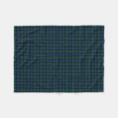 MacLeod von Skye Blue und Green Tartan Fleecedecke (Vorderseite (Horizontal))