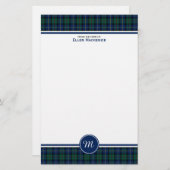MacLeod von Skye Clan Tartan Monogram Briefpapier (Vorne/Hinten)
