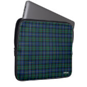 MacLeod von Skye Tartan Scottish Kariert Monogram Laptopschutzhülle (Vorne Rechts)