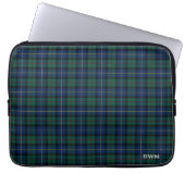MacLeod von Skye Tartan Scottish Kariert Monogram Laptopschutzhülle (Vorderseite)