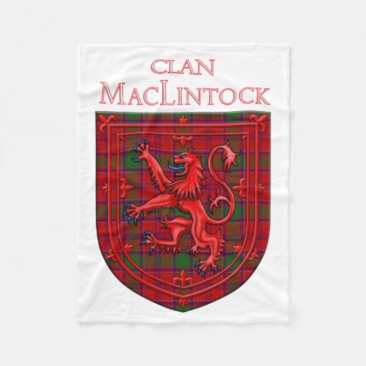 MacLintock Tartan Scottish Kariert Lion Rampant Fleecedecke (Vorderseite)