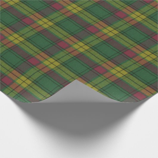 MacMillan Altes ancient Original Scottish Tartan Geschenkpapier (Ecke)