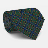 MacMillan Clan Jagd Tartan Blue und Green Kariert Krawatte (Gerollt)