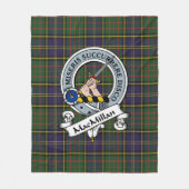 MacMillan Hunting Modern Clan Abzeichen Tartan Kar Fleecedecke (Vorderseite)