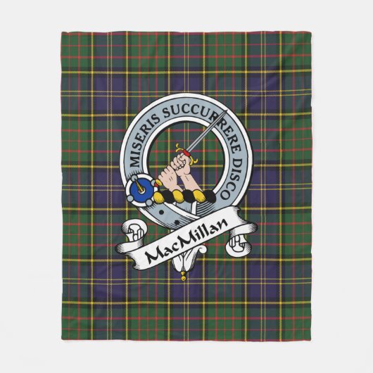 MacMillan Hunting Modern Clan Abzeichen Tartan Kar Fleecedecke (Vorderseite)