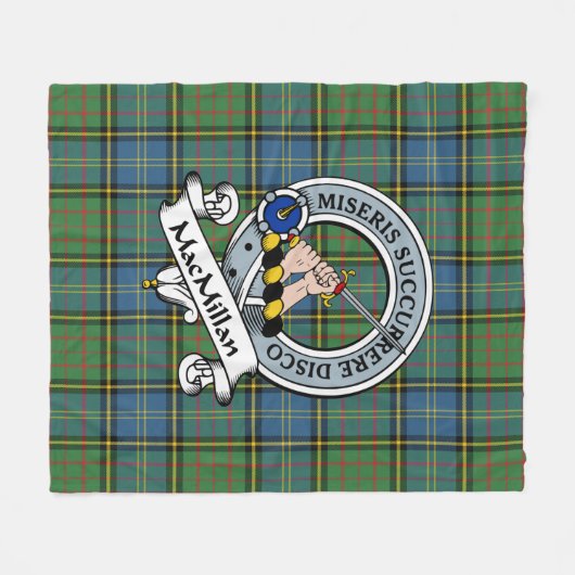 MacMillan Jagd Ancient Clan Abzeichen Tartan Karie Fleecedecke (Vorderseite (Horizontal))